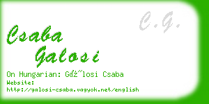 csaba galosi business card